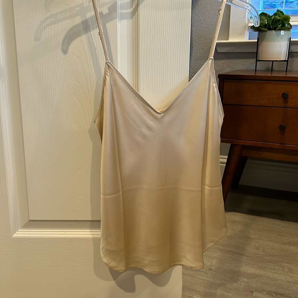 Reformation Teddy Silk Top